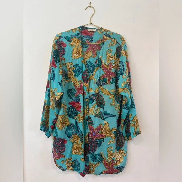 Vintage Victorias secret silk button down cover up/ chemise size medium silk - Picture 2 of 6